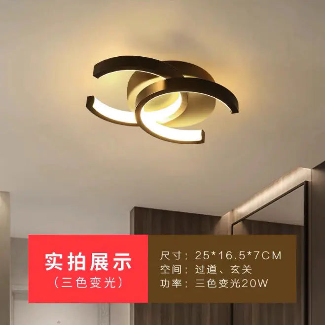 Contemporary Dual Ring LED Ceiling Light