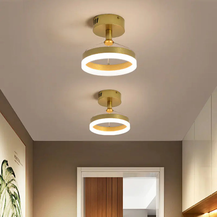 Contemporary Dual Ring LED Ceiling Light