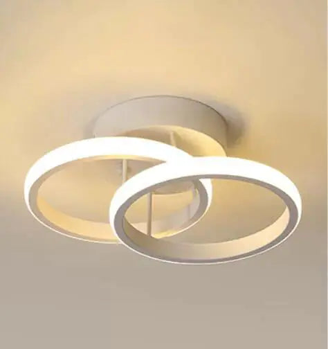 Contemporary Dual Ring LED Ceiling Light