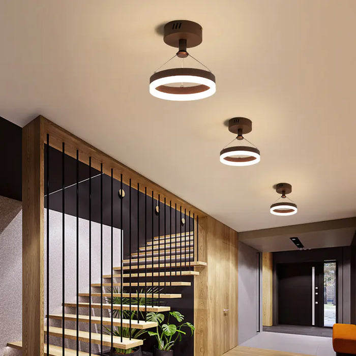 Contemporary Dual Ring LED Ceiling Light