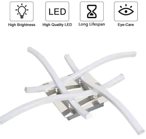 Contemporary Dual Ring LED Ceiling Light