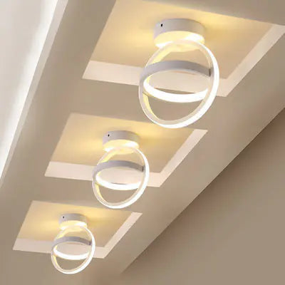 Contemporary Dual Ring LED Ceiling Light