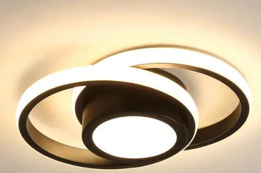 Contemporary Dual Ring LED Ceiling Light