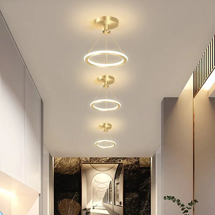 Contemporary Dual Ring LED Ceiling Light