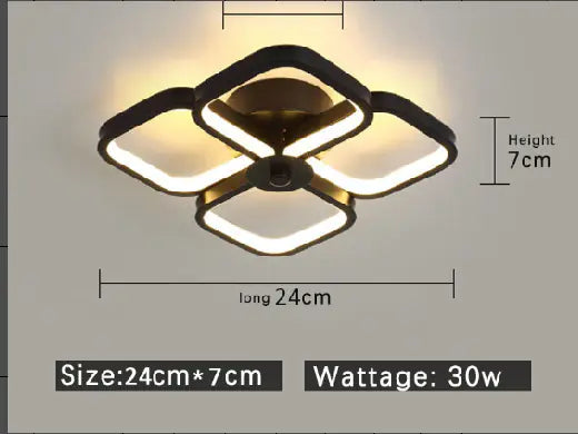 Contemporary Dual Ring LED Ceiling Light