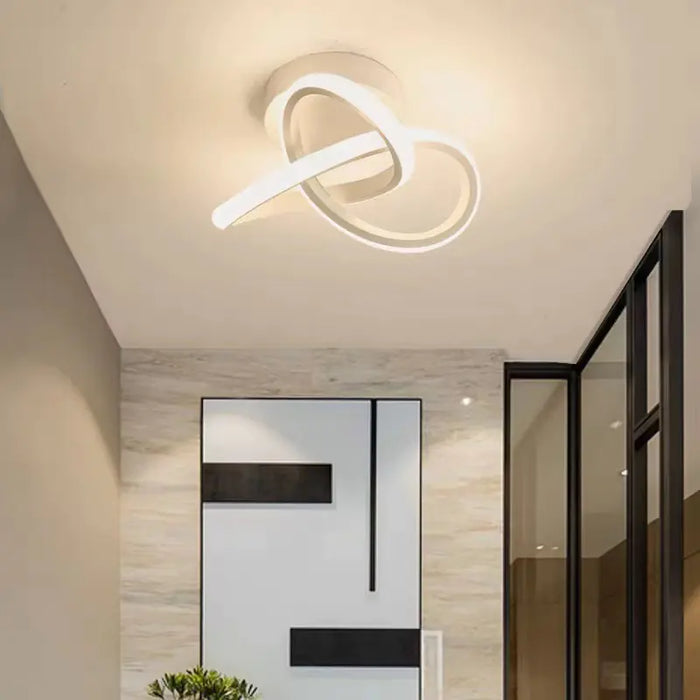 Contemporary Dual Ring LED Ceiling Light