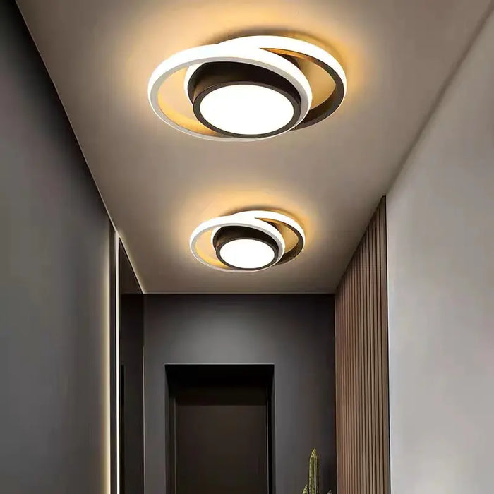 Contemporary Dual Ring LED Ceiling Light