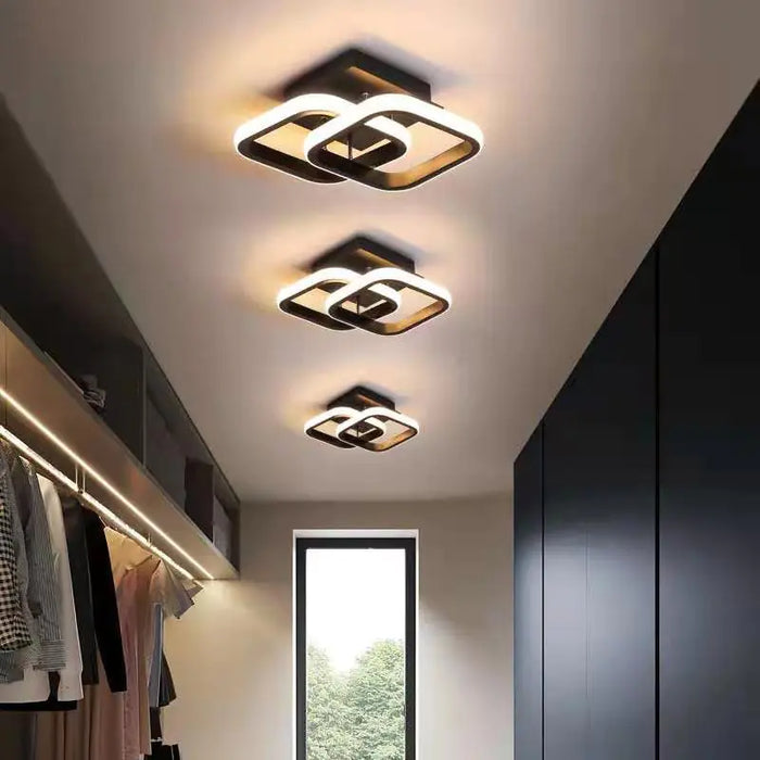 Contemporary Dual Ring LED Ceiling Light
