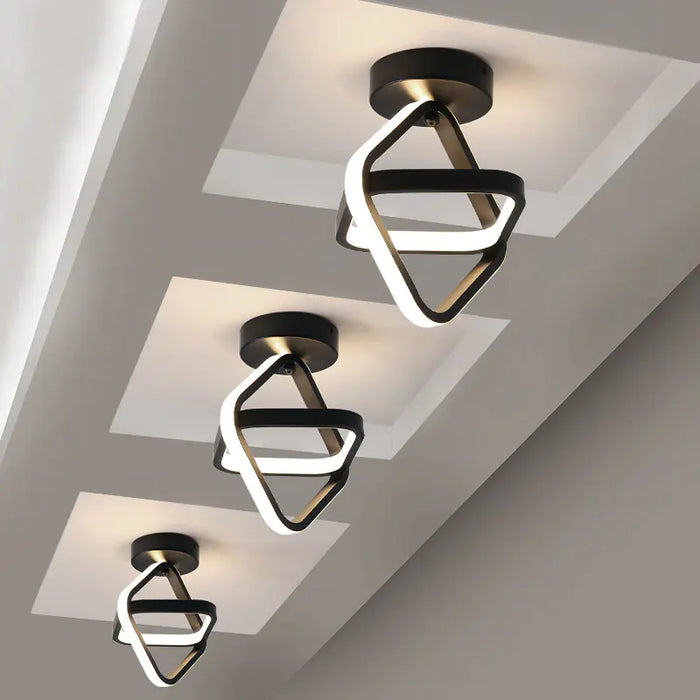 Contemporary Dual Ring LED Ceiling Light
