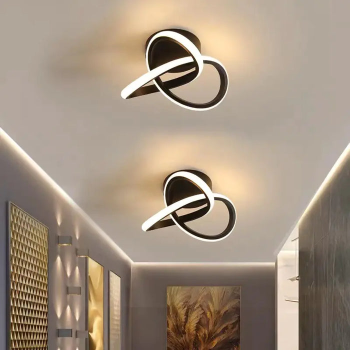 Contemporary Dual Ring LED Ceiling Light