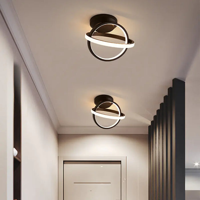 Contemporary Dual Ring LED Ceiling Light