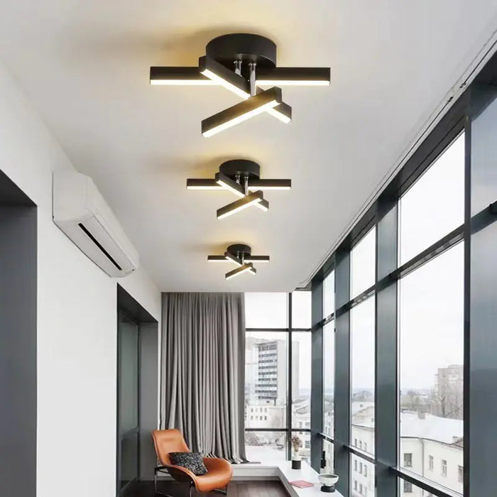 Contemporary Dual Ring LED Ceiling Light