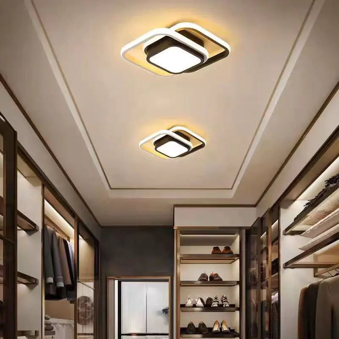 Contemporary Dual Ring LED Ceiling Light