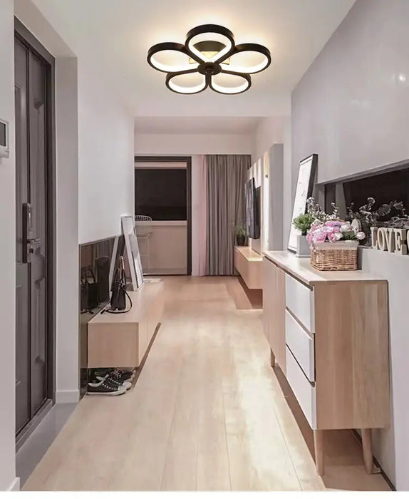 Contemporary Dual Ring LED Ceiling Light