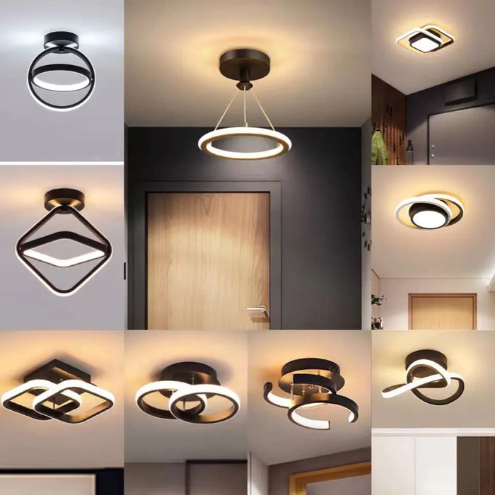 Contemporary Dual Ring LED Ceiling Light
