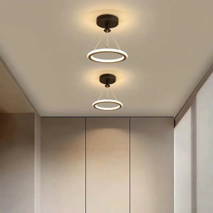 Contemporary Dual Ring LED Ceiling Light