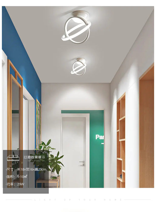 Contemporary Dual Ring LED Ceiling Light