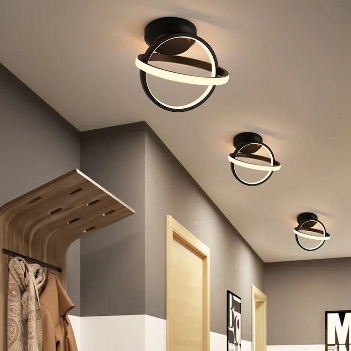 Contemporary Dual Ring LED Ceiling Light