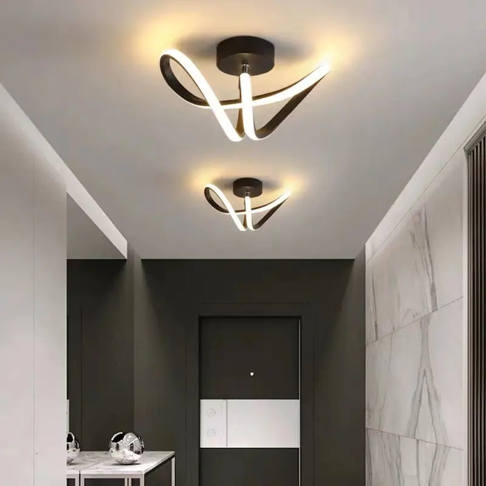 Contemporary Dual Ring LED Ceiling Light