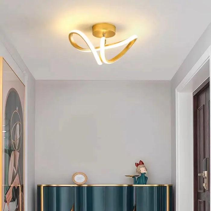 Contemporary Dual Ring LED Ceiling Light