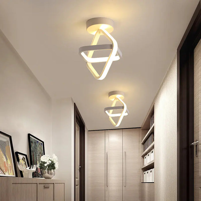 Contemporary Dual Ring LED Ceiling Light