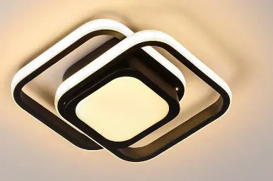 Contemporary Dual Ring LED Ceiling Light