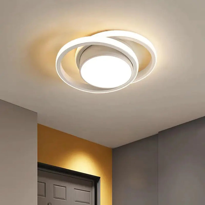 Contemporary Dual Ring LED Ceiling Light