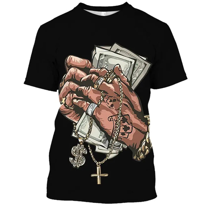 Men's Fashion 3D Printed Short Sleeve T-Shirt