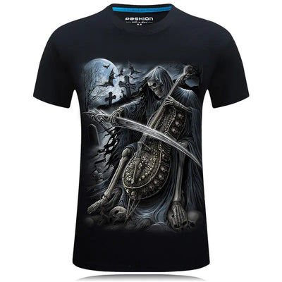 T-shirt en coton vibrant 3D pour homme