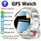 2025 New GPS Tracking Smartwatch, 1, 95-inch HD Large Screen, 500mAh Large Capacity Battery, Built-in 5, 2/3, 0 Dual Wireless Chip, Supports Wireless Calling, Multiple Sports Modes, Suitable for iPhone and Android, Zinc Alloy