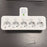 EU Plug Converter Socket with 5 Outlets, Multi-Port Wall Socket with Independent Switch and Small Night Light Adapter