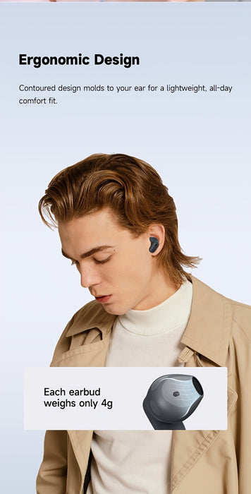 Edifier T10 AI Call Noise Reduction Earphones, Stereo Wireless Earphones, 2024 New Earphones, Wireless 5.4, Built in Microphone, Clear Call, Rechargeable 350mAh Lithium Polymer Battery, Plastic Material, No Cable Required, Su