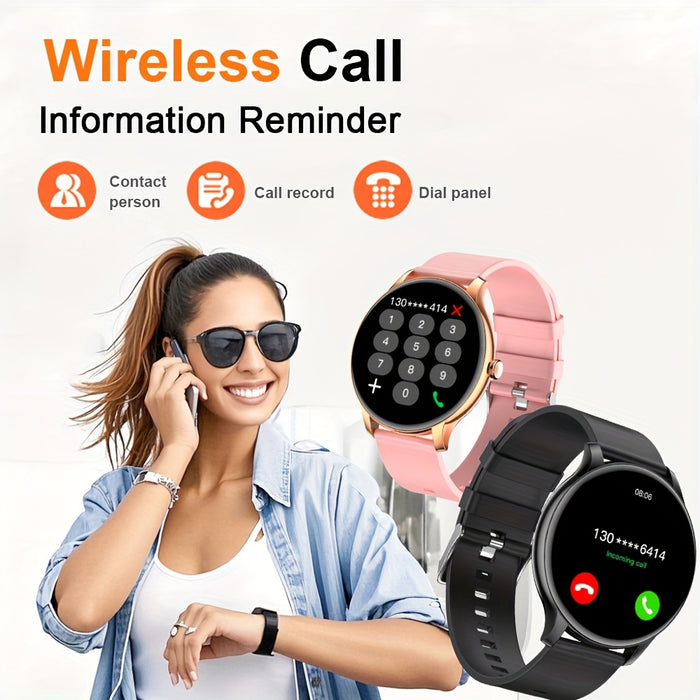 GWENLAND 2025 Smart Watch-3.86cm Display, Answer/Dial/Reject, Wireless Call, Outdoor Fitness Monitor, 100+ Sports Modes, Sedentary Reminder, Message Push, Remote Photo, Music Control, Best Gifts for Boyfriend or Girlfriend.