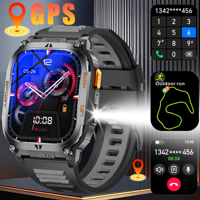 DAORKOW GPS Smartwatch - High Quality, Stainless Steel Strap, 5.11cm HD Display, 170+ Sports Modes & Step Tracking, Wireless Calling, USB Charging, 630mAh Battery, Unisex Design - Perfect Gift for Valentine'S Day, Mother'S Da