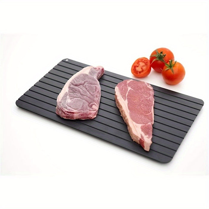 1pc, Fast Defrost Tray, Defrosting Tray For Frozen Meat, Defroster Plate For Fast Thaw Frozen Food Meat Fruit, Defrosting Plate Board, Defrost Tray, Thaw Master, Kitchen Gadgets