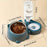 Pet Supplies Cat Automatic Feeder Integrated Pet Feeder, Automatic Water Dispenser, Anti-slip Tilted Stainless Steel Bowl, Cat and Dog Supplies Suitable for Cats and Dogs, No Batteries Required, No Power Supply, Cat Automatic