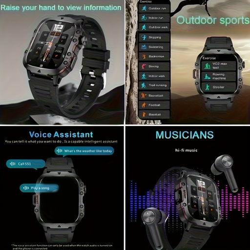 lMultifunctional LED Sports Smartwatch with Call Answering- 100+ Sports Modes, Weather Updates, Step Counter, Flashlight Feature- USB Rechargeable Silicone Band Fitness