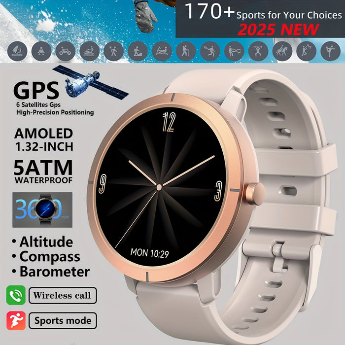 Fanwear 2025 New GPS smart watch, Men's Women's outdoor sports GPS smart watch, built-in dual-frequency GPS, built-in high-end chip: atctions 3085S compass altitude pressure 5ATM High Quality swimming, automatic recognition o