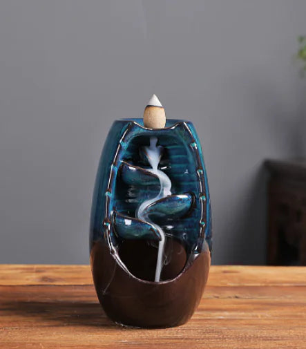 Ceramic Waterfall Incense Burner