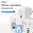 EU Plug Converter Socket with 5 Outlets, Multi-Port Wall Socket with Independent Switch and Small Night Light Adapter