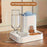 2-in-1 Automatic Cat Feeder & Water Dispenser - Neck-Friendly Anti-Choking Design, Leak-Proof Pet Station with Spill-Proof Lid, Multi-Compartment Food & Water Dispenser for Busy Cat Owners, Indoor Pet Feeder & Water Dispenser