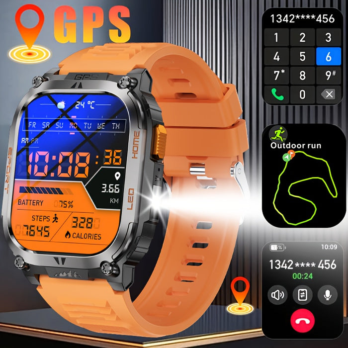 DAORKOW GPS Smartwatch - High Quality, Stainless Steel Strap, 5.11cm HD Display, 170+ Sports Modes & Step Tracking, Wireless Calling, USB Charging, 630mAh Battery, Unisex Design - Perfect Gift for Valentine'S Day, Mother'S Da