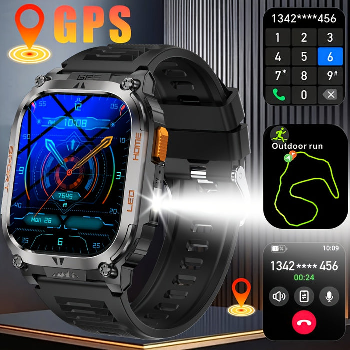 DAORKOW GPS Smartwatch - High Quality, Stainless Steel Strap, 5.11cm HD Display, 170+ Sports Modes & Step Tracking, Wireless Calling, USB Charging, 630mAh Battery, Unisex Design - Perfect Gift for Valentine'S Day, Mother'S Da