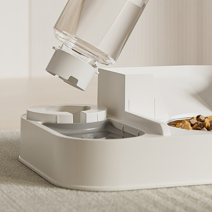 2-in-1 Cat Feeder and Water Dispenser - Leak-Proof, Automatic Pet Bowls for Cats