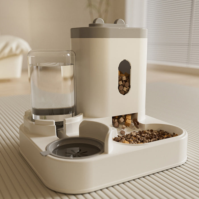 A Two-In-One Device Commonly Used for Feeding Cats And Providing Water, Combining Food And Water in One Unit. It Includes an Automatic Cat Feeder, Feeding And Watering Tools for Cats, Cat Water Dispensers, Bowls And Dishes fo