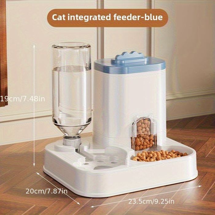 Integrated Automatic Feeder And Water Dispenser for Pets, Suitable for Both Cats And Dogs.