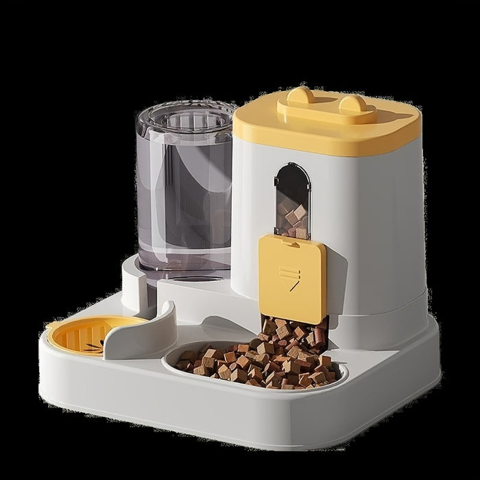 A Two-In-One Device Commonly Used for Feeding Cats And Providing Water, Combining Food And Water in One Unit. It Includes an Automatic Cat Feeder, Feeding And Watering Tools for Cats, Cat Water Dispensers, Bowls And Dishes fo