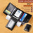 Vintage Oil Wax Layer Cowhide Men's Wallet, RFID Anti-theft Card Folding Genuine Leather Wallet, Large Capacity Multi-Card Credit Card Holder, Transparent ID Document Card Holder, 12 Bank Card Slots, 2 Transparent ID Document