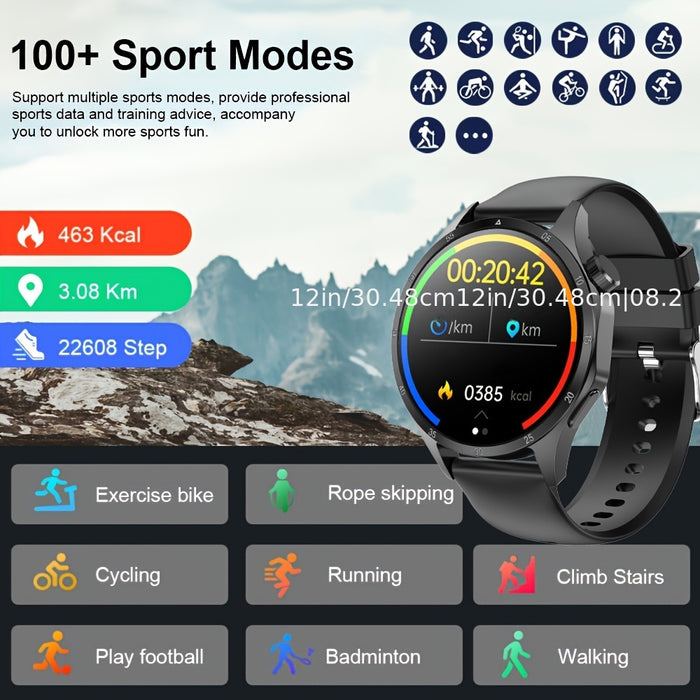 2025 New GPS GT5 Pro Smart Watch for Men - 3.89cm HD Screen, Wireless Calling, 100+ Sports Modes, AI Voice Assistant, USB Charging, Outdoor Fitness Tracker with Compass, Versatile Accessory, Stylish Accessory, Sleek Metallic