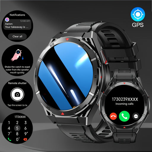 GPS dual-frequency positioning smart watch, track recording, dial-up calls, information reminders, tracking, monitoring, voice assistant, 5ATM, altitude air pressure, compass, AMOLED ultra-clear screen, outdoor adventure firs